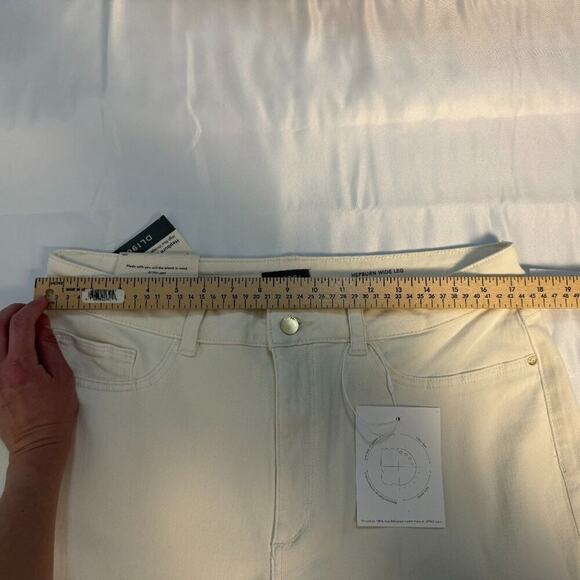 NWT DL1961 Hepburn Wide Leg High Rise Pants Eggshell 18W 31" Inseam - Picture 6 of 15